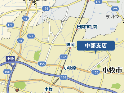 中部支店の地図